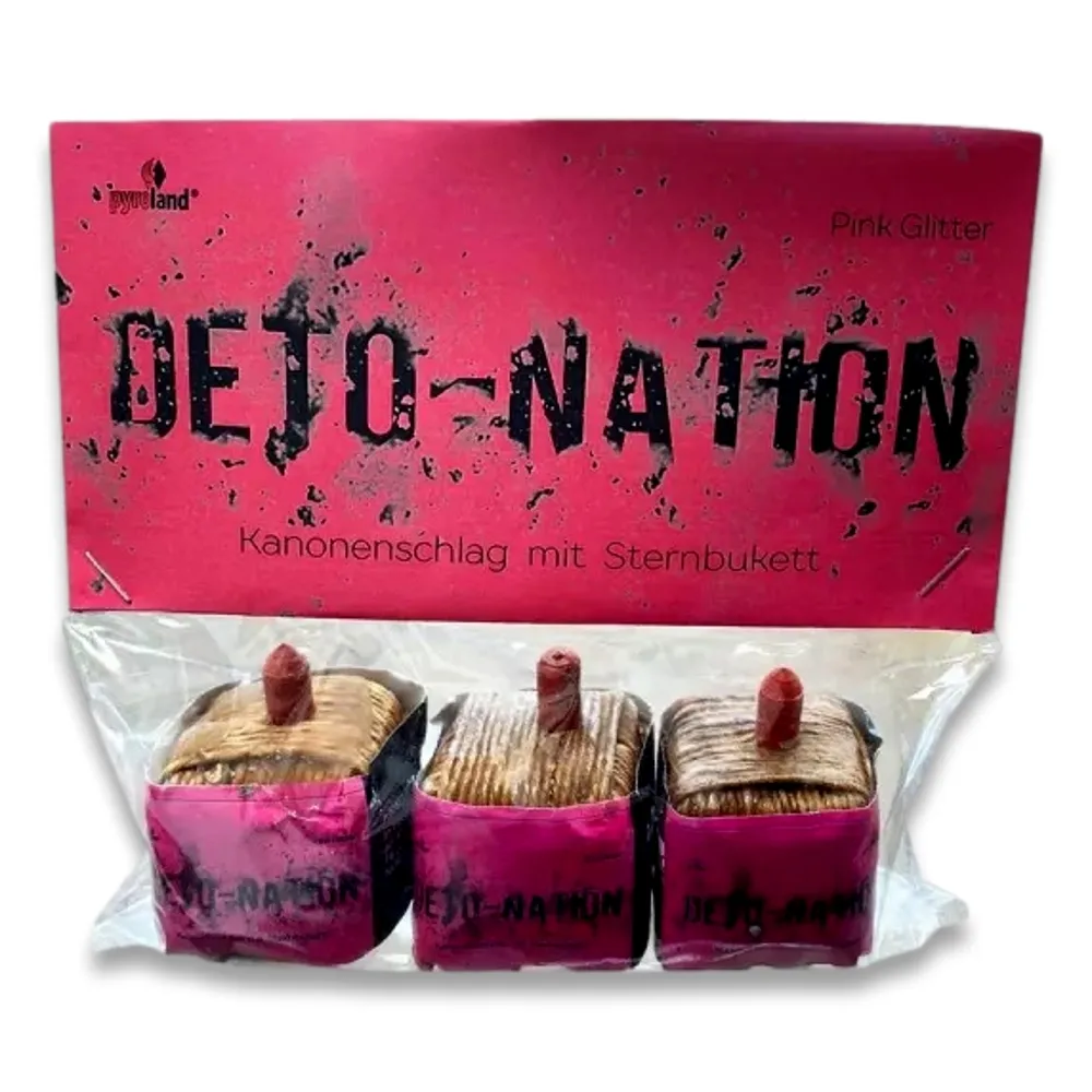 Deto-Nation Pink Glitter 3Stk.