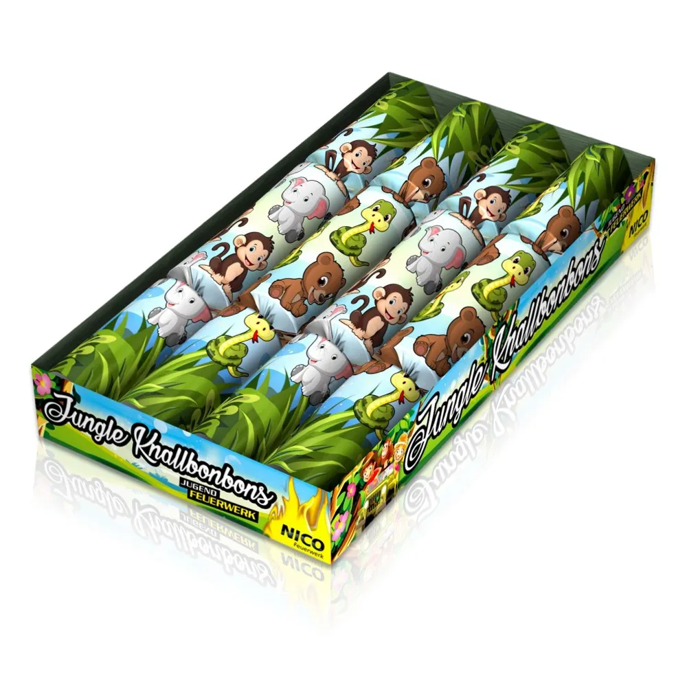 Jungle-Knallbonbons 22cm 4Stk.