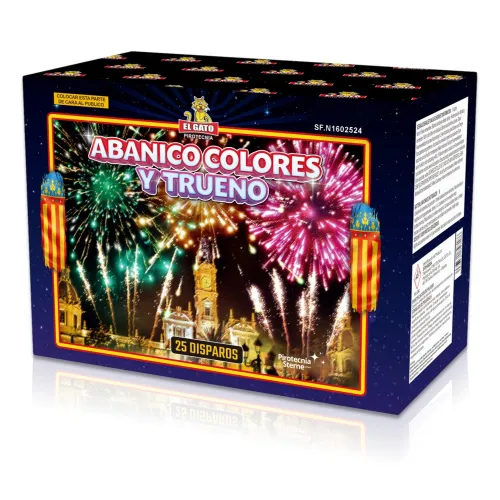 Abanico Colores y Trueno, 25Sch.