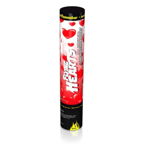 Confetti Shooter Herzen rot 1Stk.30cm
