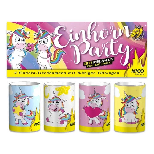 Einhorn Party 4Stk.