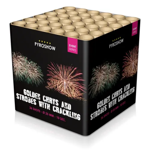 Golden Chrys and Strobes with Crackling, 36Sch.