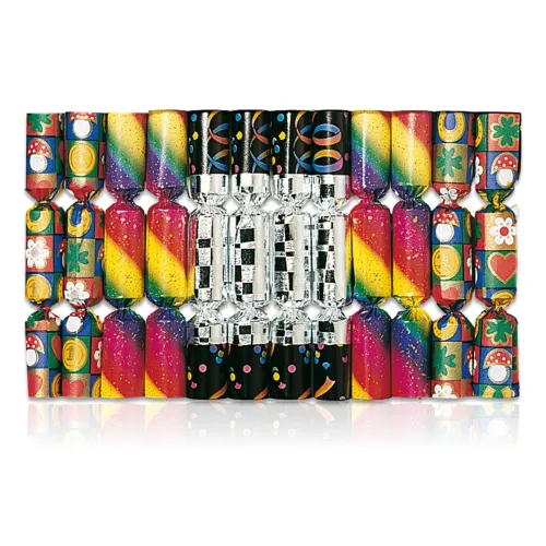 Knallbonbon 15cm Silberglanzfolie, 12Stk.