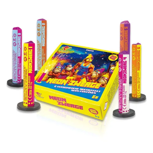 Neon Zwerge, 6Stk.